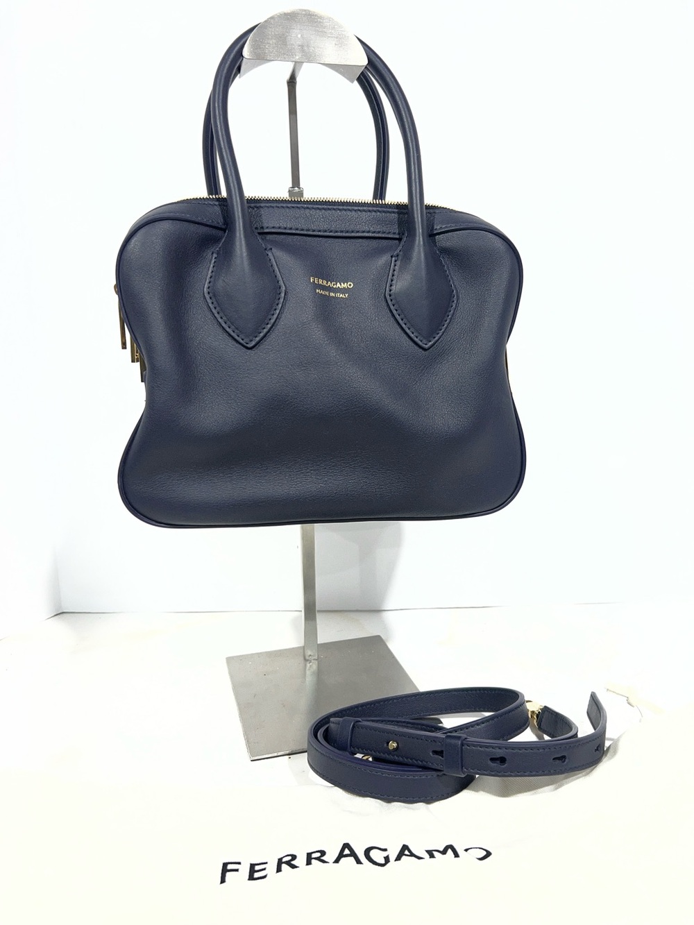 Salvatore Ferragamo Navy “Star” Bag